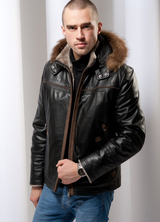 Дубленка модель № DM-23 меха малина Дубленка модель № DM-23 меха малина