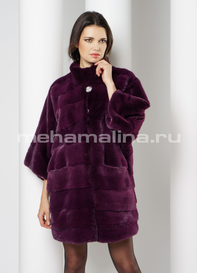 Шуба из норки модель № S-652 универмаг малина