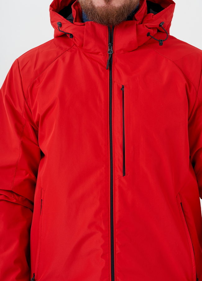 Мужская куртка красного цвета модель № 24351 в рассрочку