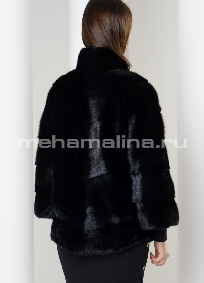 Укороченная шуба из норки модель № S-592 в кредит