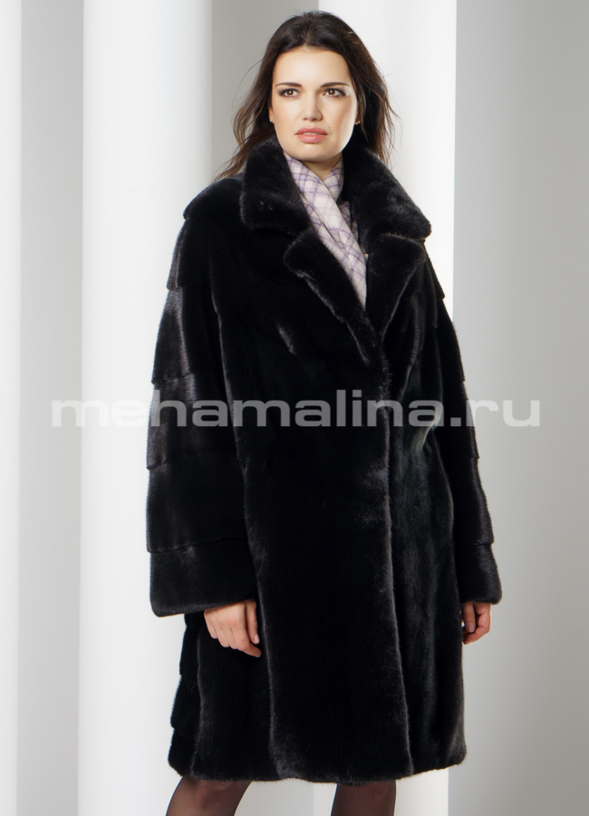 Шуба из норки модель № S-646 универмаг малина