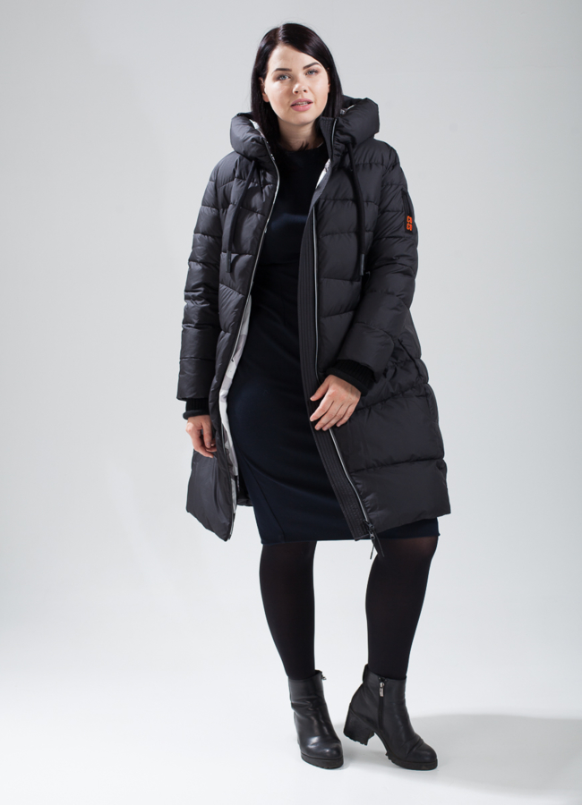 Пуховик женский на биопухе модель № П-355 универмаг малина