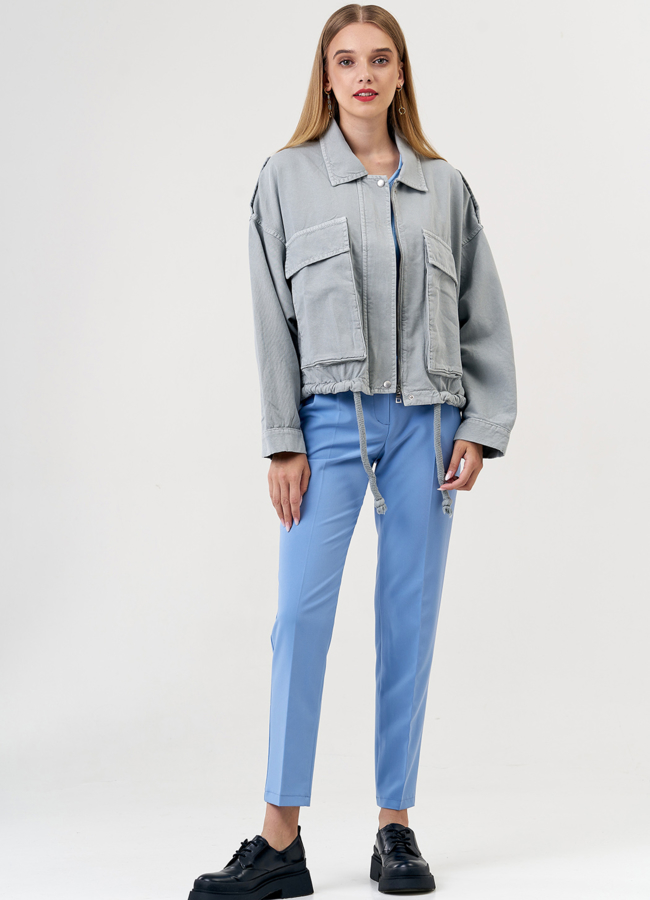 Светлая джинсовая куртка модель № 21244 универмаг малина