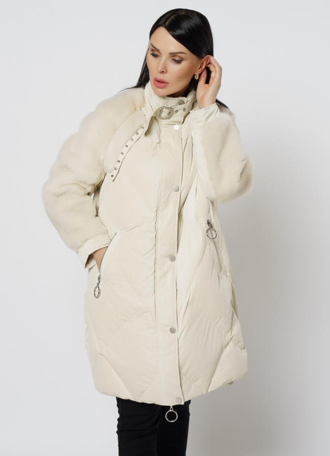 Пуховик со стойкой модель № 19-221/1 универмаг малина