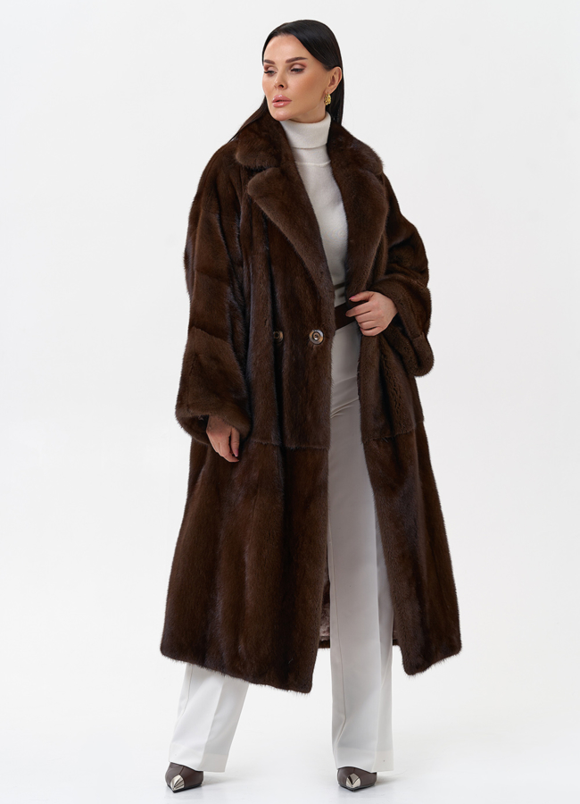 Шуба из скандинавской норки модель № 29418 универмаг малина