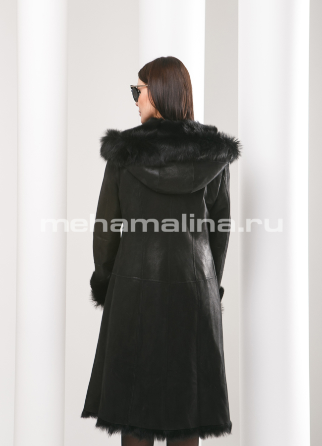 Дубленка на пуговицах модель № D-171 в кредит
