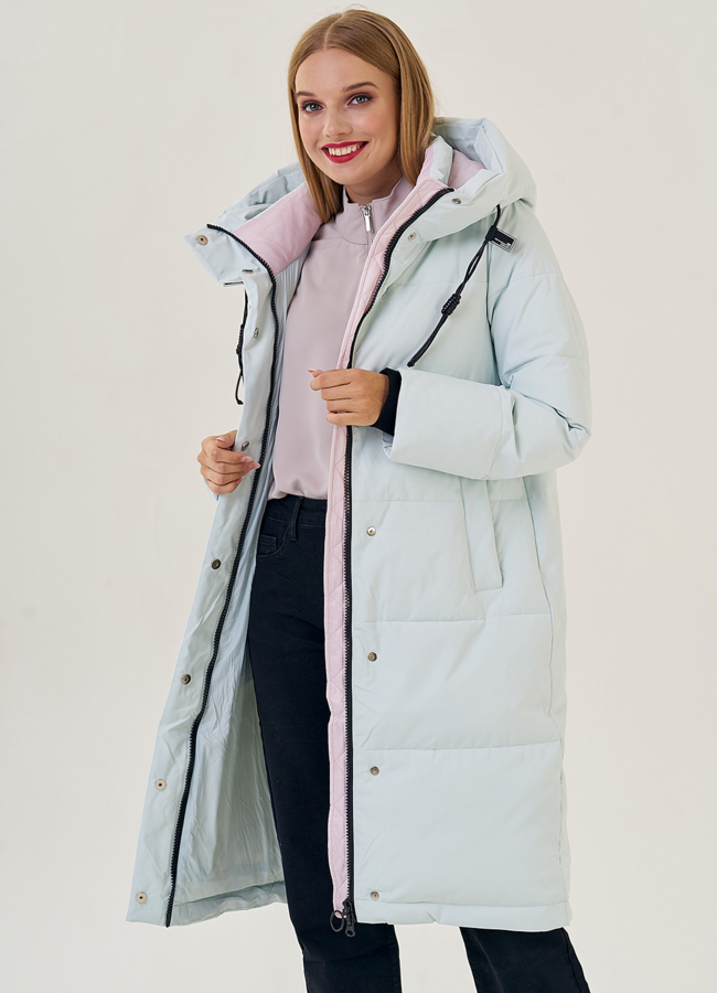 Пуховик женский с капюшоном  модель № 23315 универмаг малина