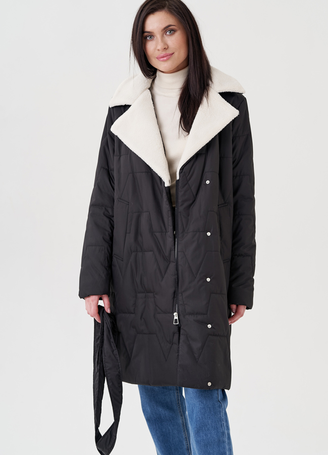 Полупальто с английским воротником  модель № 23917 в рассрочку