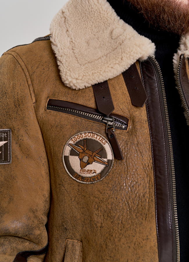 Дубленка пилот мужская  модель № DM-129 в рассрочку