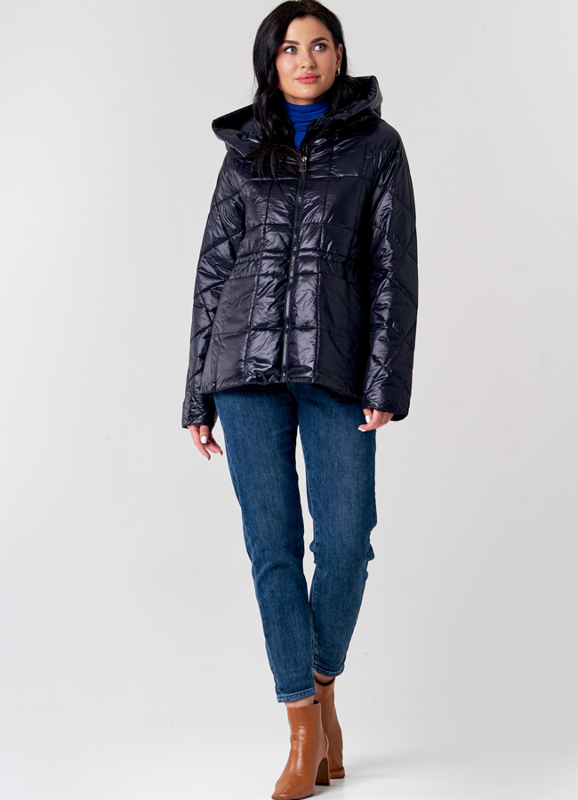 Утепленная куртка черного цвета модель № 21577 универмаг малина