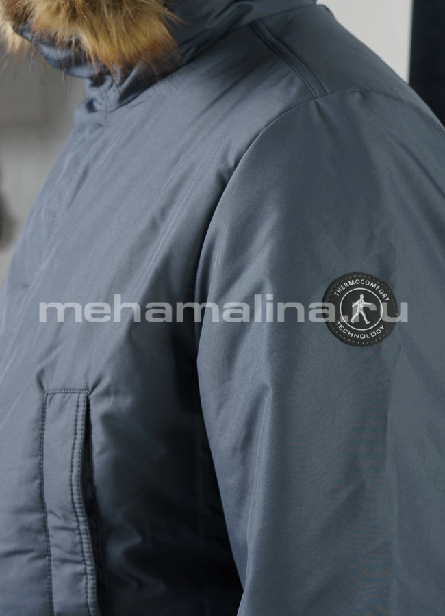 Мужская куртка на молнии с капюшоном модель № КМ-79 универмаг малина