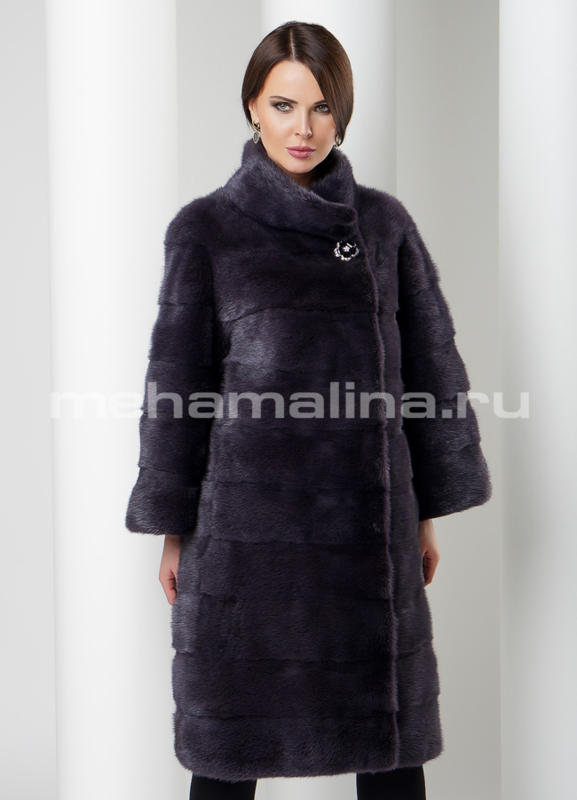 Шуба модель № S-534 меха малина