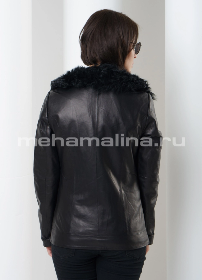 Кожаная куртка модель № K-317 универмаг малина