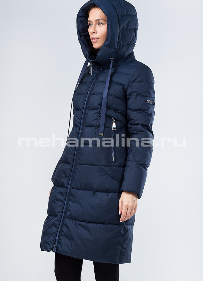 Пуховик зимний +size модель № П-270 меха малина