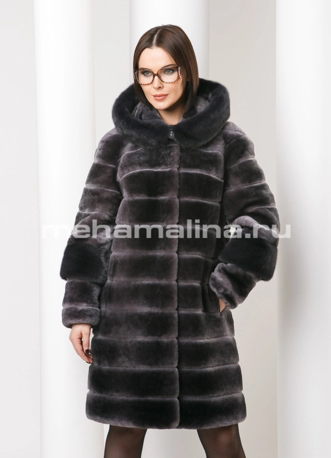Шуба из мутона модель № S-490 универмаг малина
