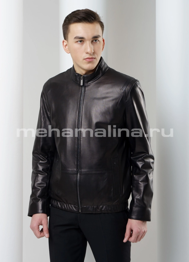 Кожаная куртка модель № KP-163 универмаг малина