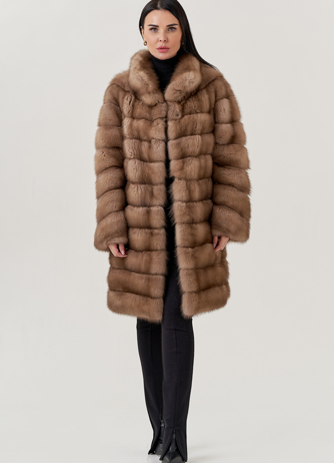 Шуба из куницы в цвете тор-тор модель № 77588 универмаг малина