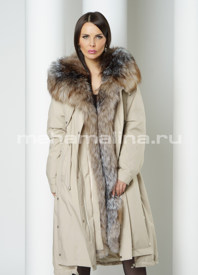 Парка-трансформер с мехом модель № 942 универмаг малина