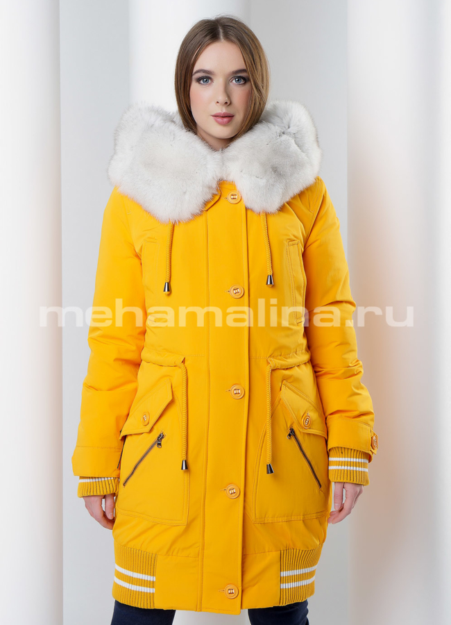 Парка-бомбер Malina siberian wear модель № П-275 меха малина