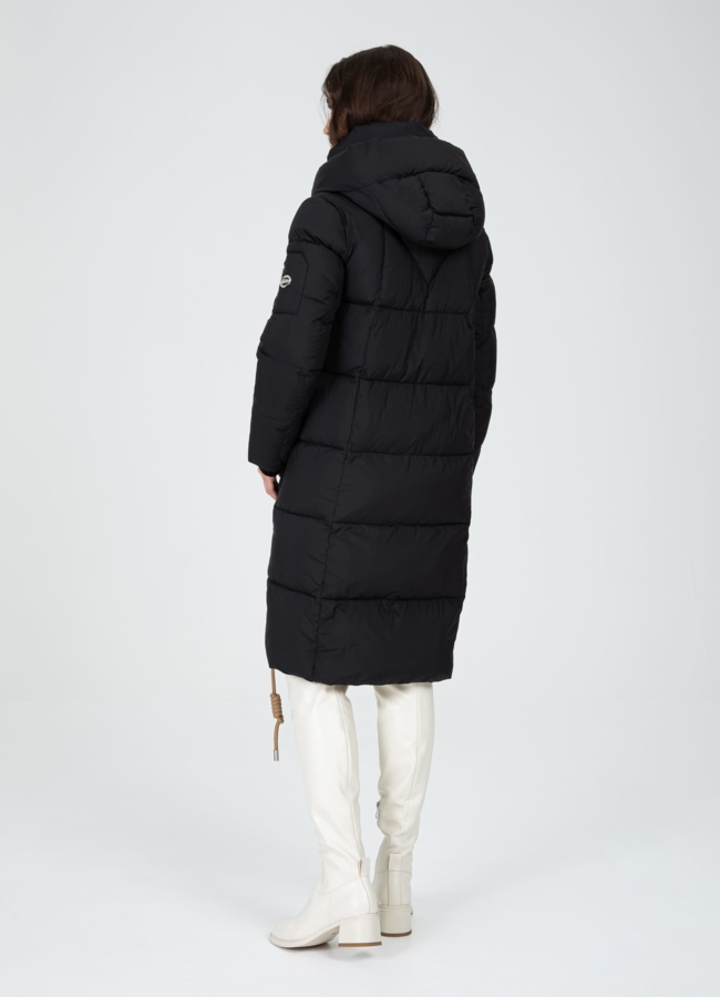 Женский пуховик с капюшоном  модель № 25803 в рассрочку