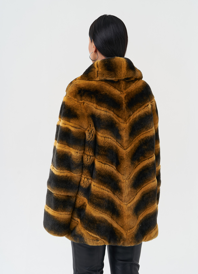 Шуба из меха кролика модель № 28445 в кредит