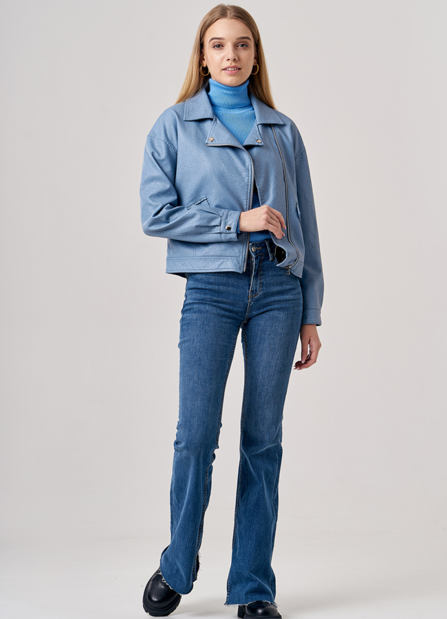 Куртка оверсайз голубого цвета модель № 20627 универмаг малина