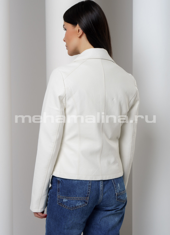 Куртка-косуха белая  модель № 1600 в кредит