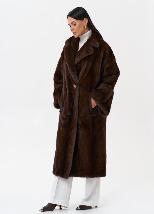 Шуба из скандинавской норки модель № 29418 универмаг малина