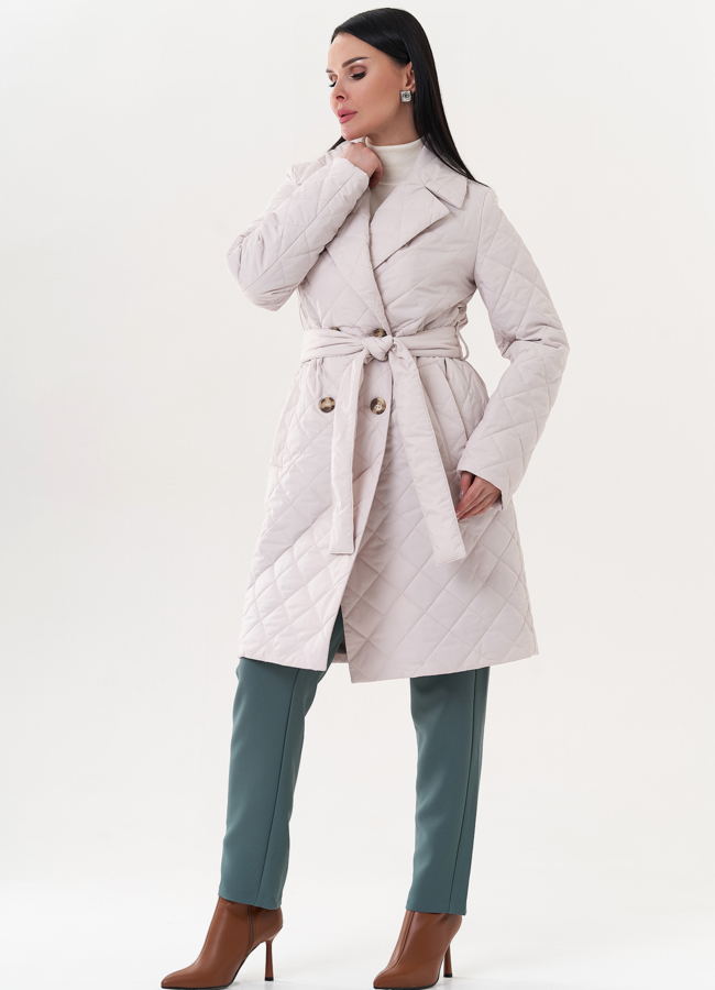 Женское полупальто под пояс модель № 26612 в рассрочку