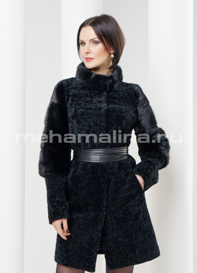 фото Шуба астраган с норкой модель № S-318