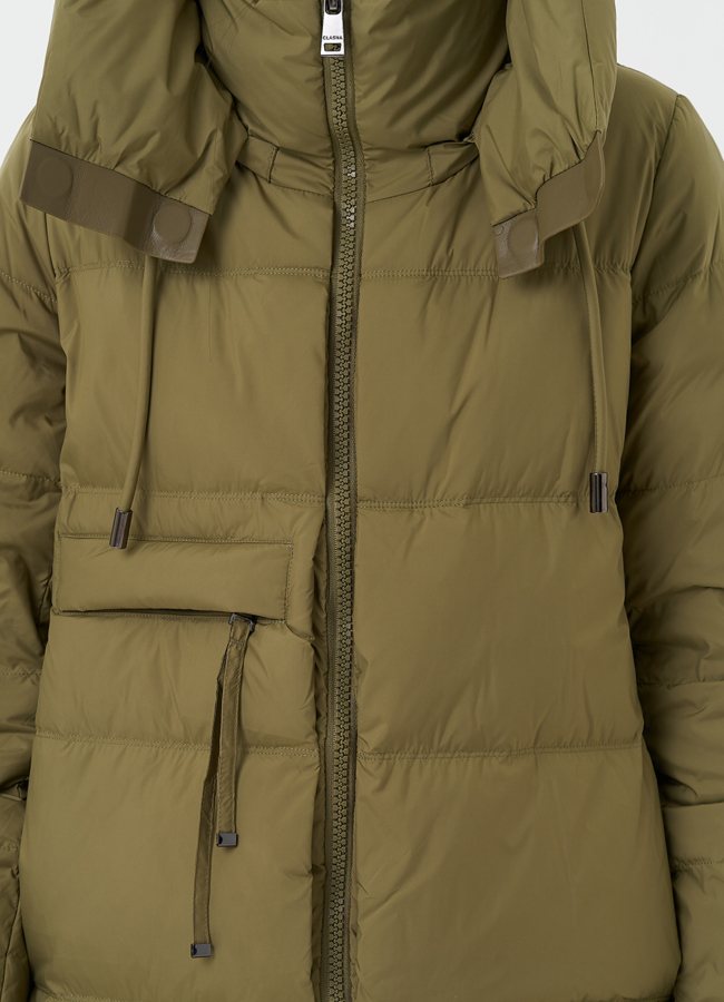 Женский пуховик с капюшоном модель № 28499 универмаг малина