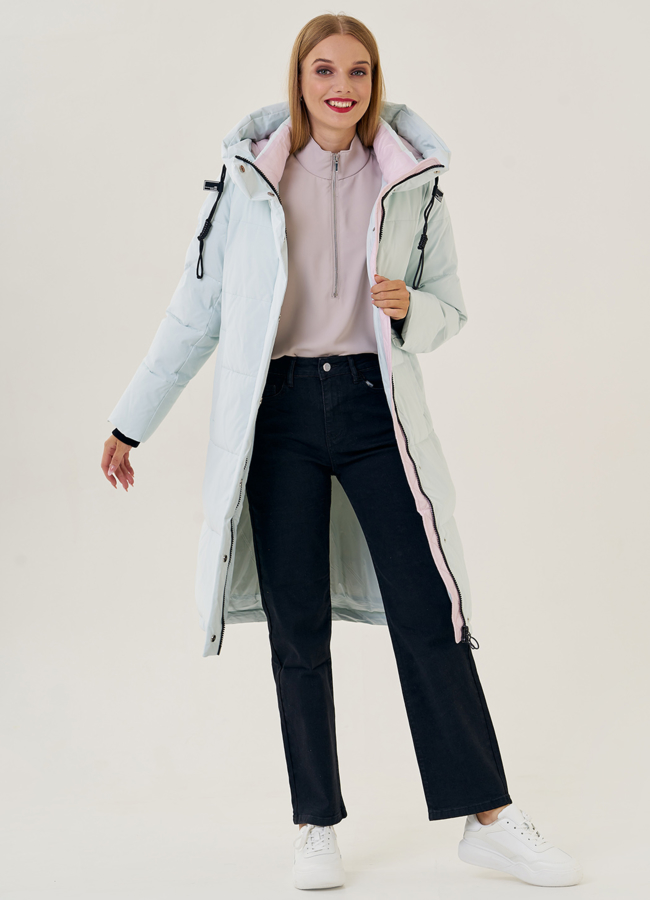 Пуховик женский с капюшоном  модель № 23315 в рассрочку