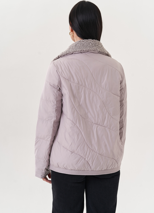 Куртка комбинированная эко мехом модель № 26869 универмаг малина