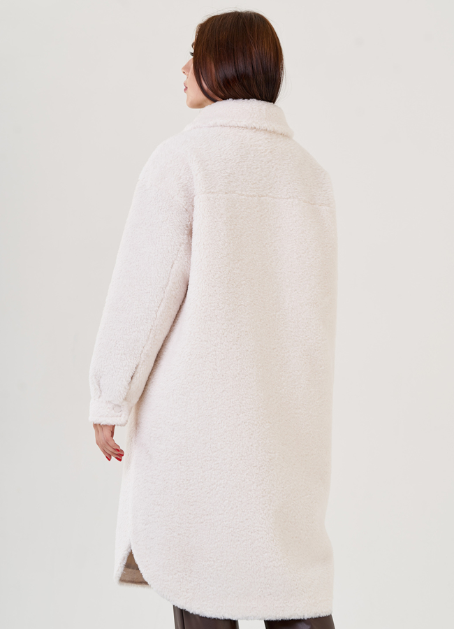 Пальто 2 в 1 из искусственного меха модель № 79220 в кредит