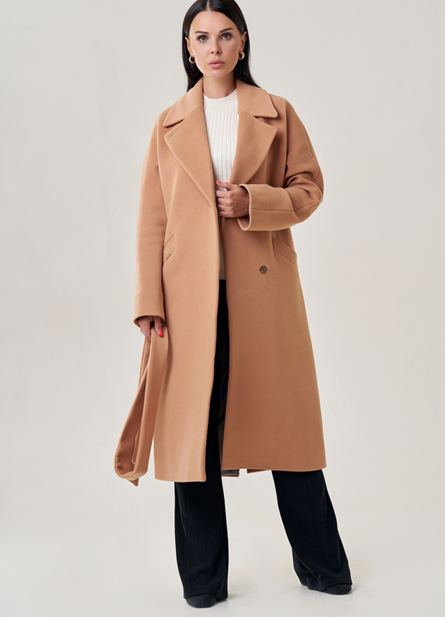 Светлое женское пальто  модель № 22940 универмаг малина