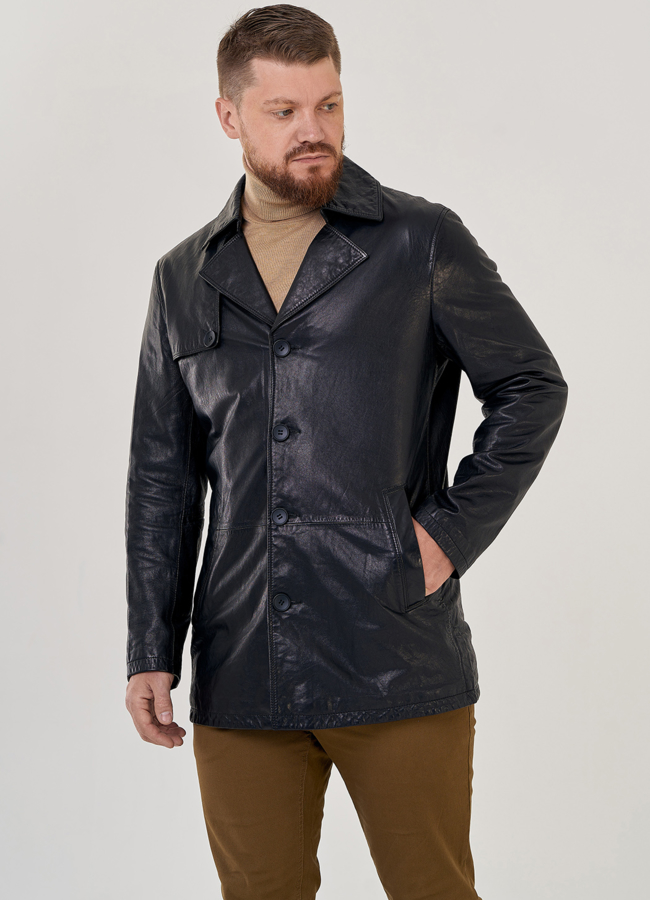 Мужская кожаная куртка  модель № 23141, 24381 в кредит Мужская кожаная куртка  модель № 23141, 24381 в кредит