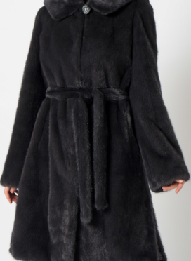 Норковая шуба с поясом