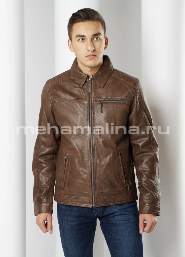 Куртка  модель № KP-228 меха малина