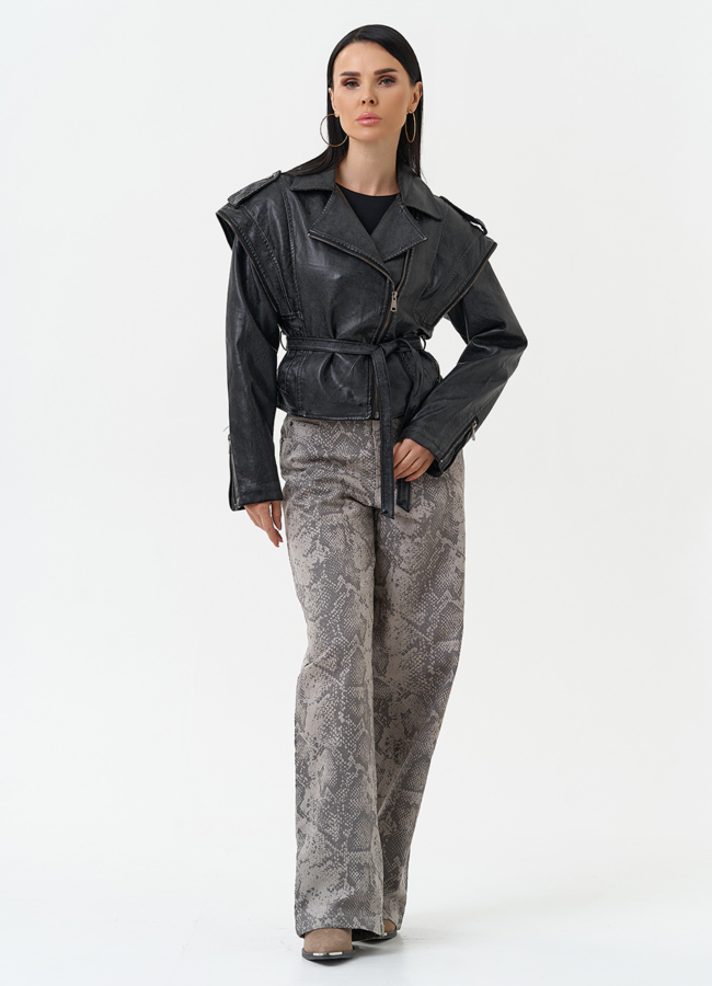 Куртка женская из эко кожи в стиле ретро модель № 30311 в рассрочку Куртка женская из эко кожи в стиле ретро модель № 30311 в рассрочку