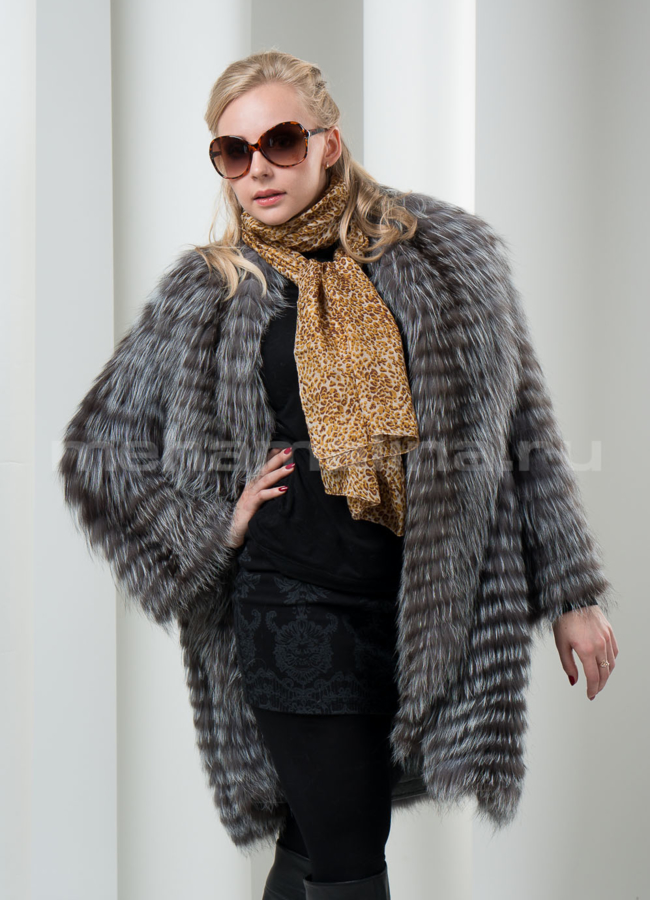 Жилет из чернобурки, удлиненный модель № М-23 в кредит Жилет из чернобурки, удлиненный модель № М-23 в кредит