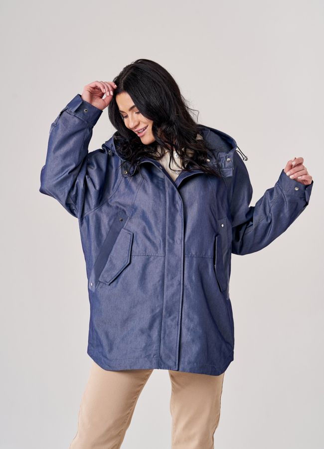 Ветровка женская синего цвета модель № T4F W9638 универмаг малина