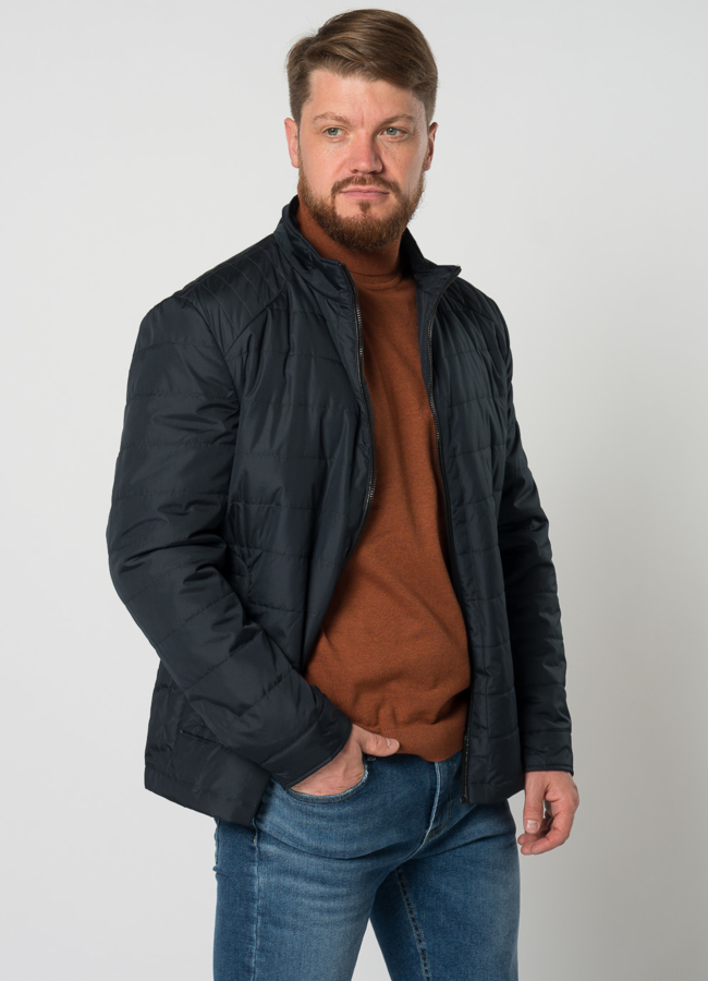 Утепленная мужская куртка синего цвета модель № 21591 универмаг малина