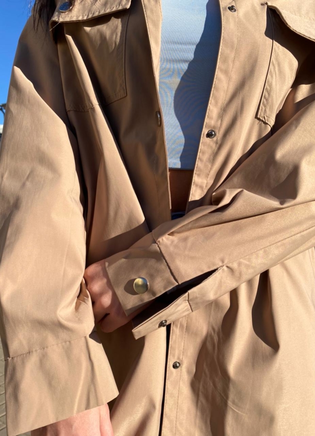 Куртка-рубашка женская коричневого цвета модель № 206 в кредит