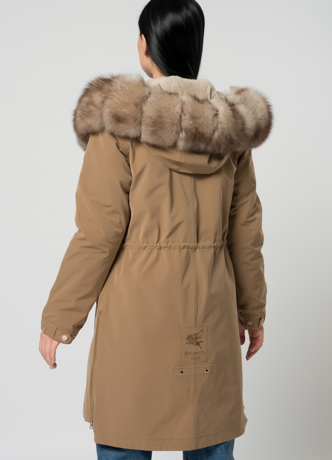 Парка с мехом песца модель № 22028 в рассрочку