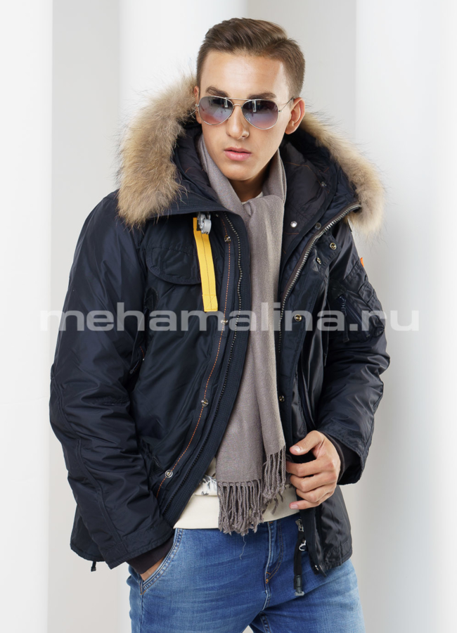 фото Мужской пуховик с капюшоном модель № KM-13