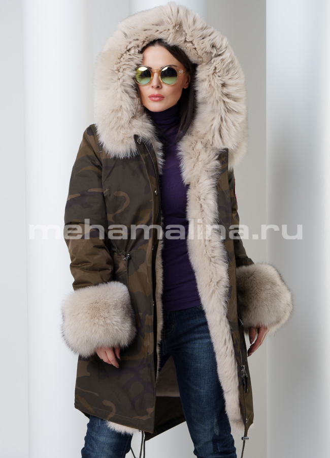 Меховая парка Malina siberian wear модель № П-142 меха малина