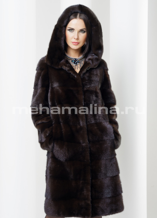 Шуба из норки модель № S-432 универмаг малина