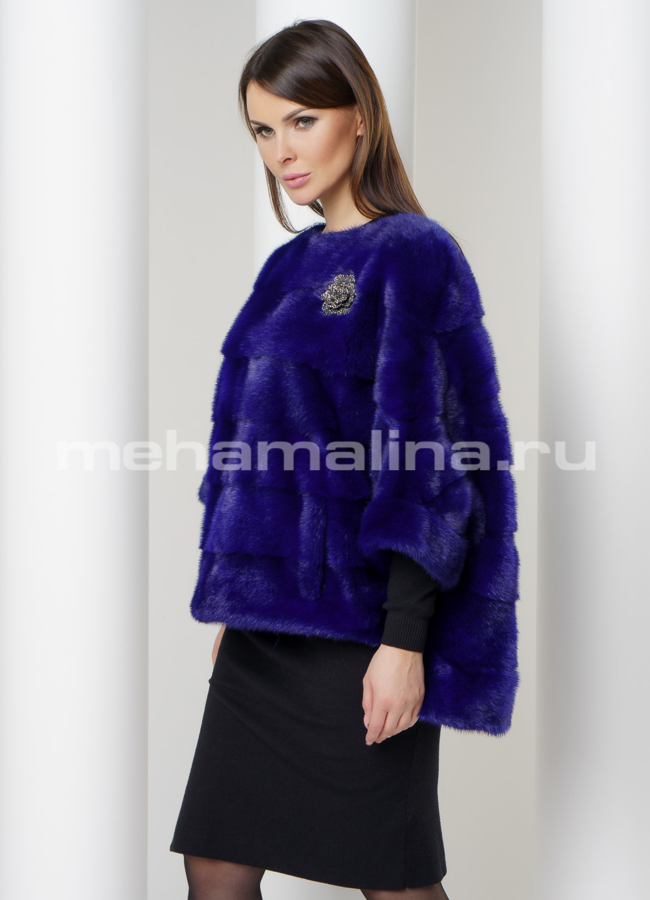 Меховой свитер из норки модель № S-584 универмаг малина