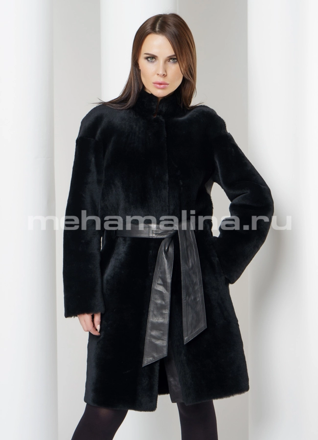 Дубленка Perre модель № 7703 меха малина