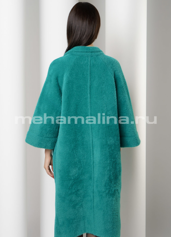 Пальто с английским воротником и накладными карманами модель № 1856 в кредит